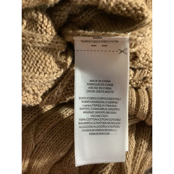 Set of 2 Ralph Lauren Cable Knit Sweaters Men XXL Camel 1/4 Zip & Blue Pullover - Picture 12 of 13